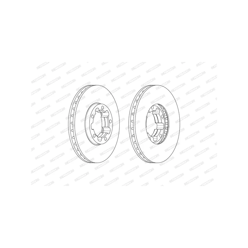 Jeu de 2 disques de frein avant FERODO FCR326A