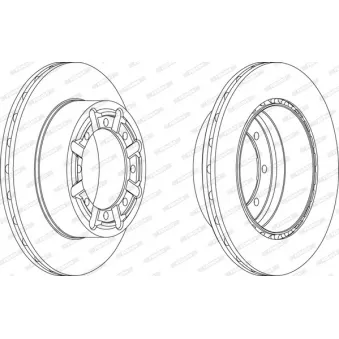 Jeu de 2 disques de frein arrière FERODO