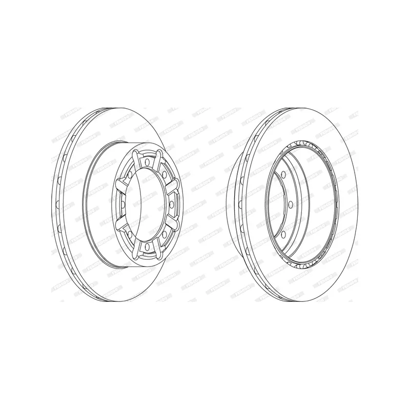 Jeu de 2 disques de frein arrière FERODO FCR340A