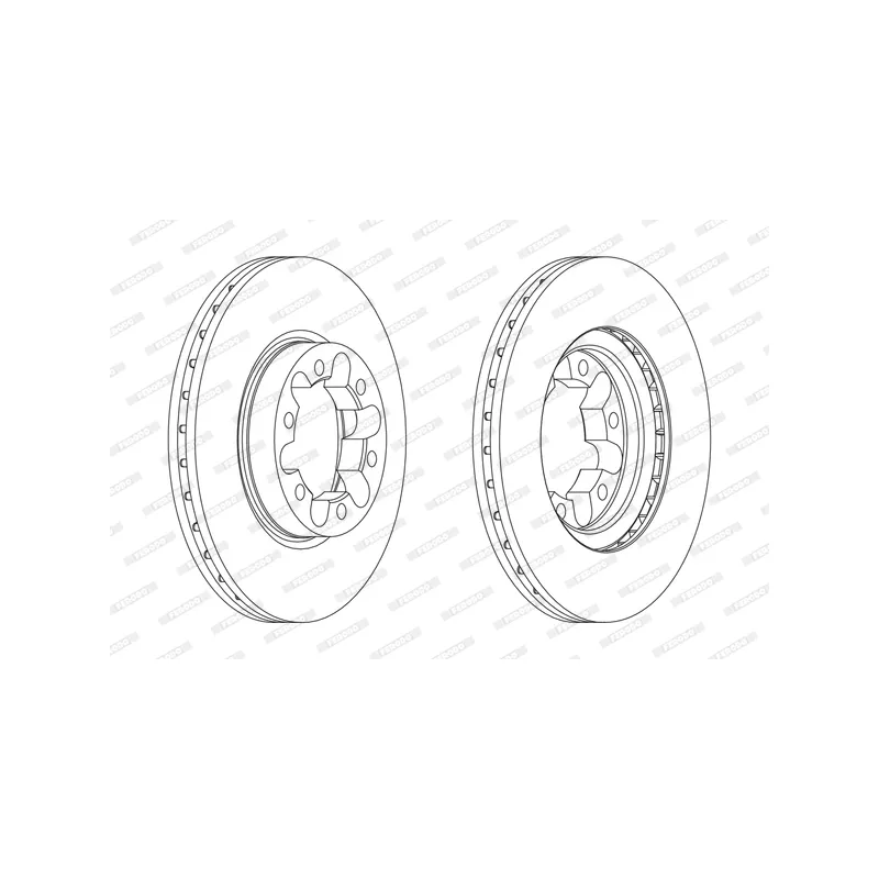 Jeu de 2 disques de frein avant FERODO FCR339A