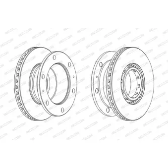 Jeu de 2 disques de frein arrière FERODO