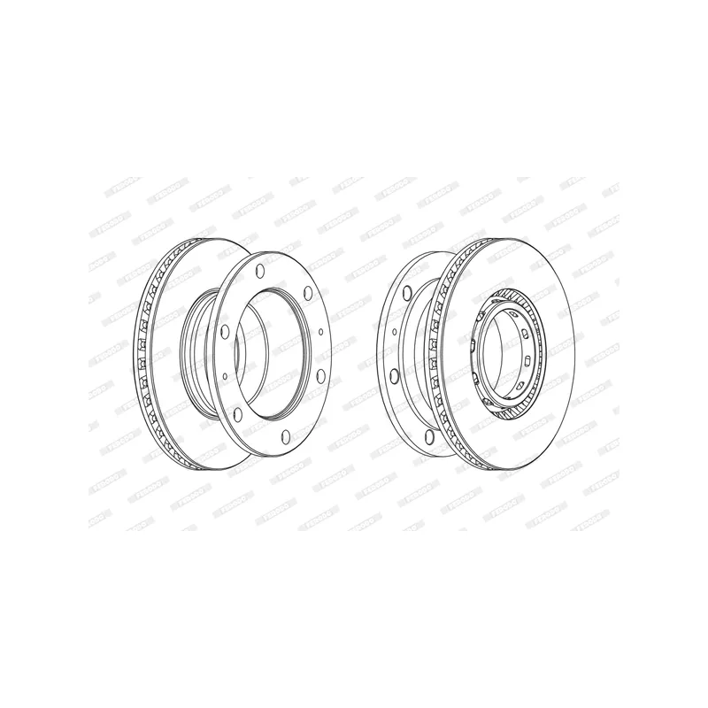 Jeu de 2 disques de frein arrière FERODO FCR342A