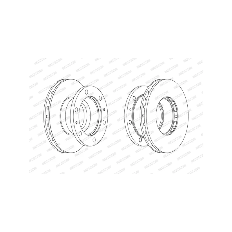 Jeu de 2 disques de frein avant FERODO FCR338A