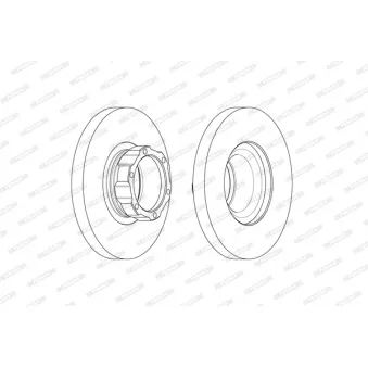 Jeu de 2 disques de frein avant FERODO