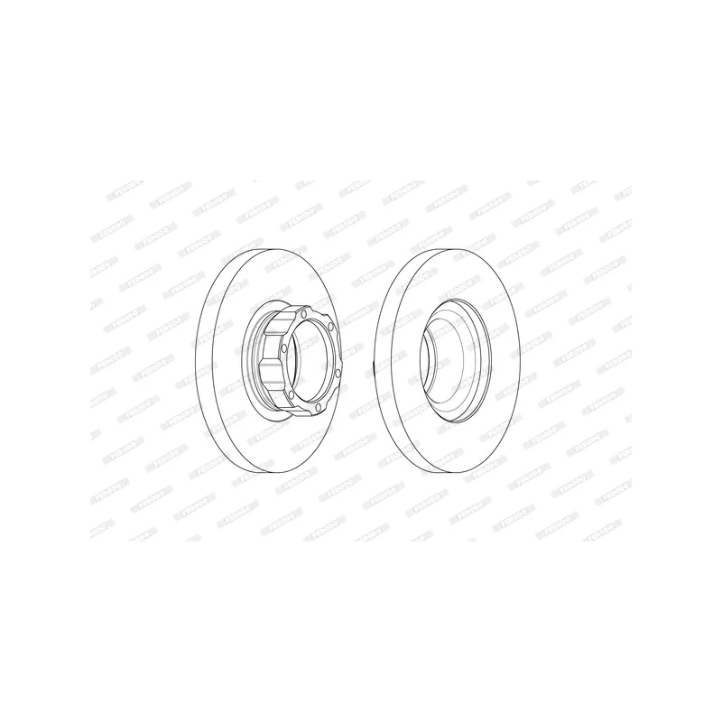 Jeu de 2 disques de frein avant FERODO FCR354A