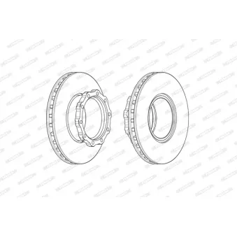 Jeu de 2 disques de frein arrière FERODO