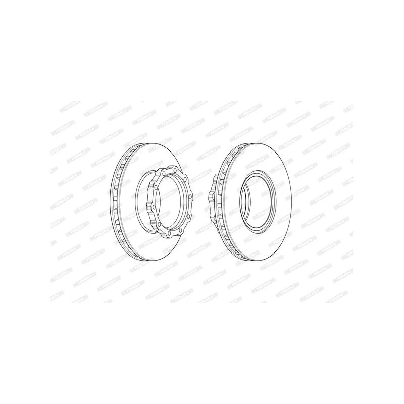 Jeu de 2 disques de frein arrière FERODO FCR353A