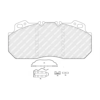 Jeu de 4 plaquettes de frein avant FERODO FCV1047B