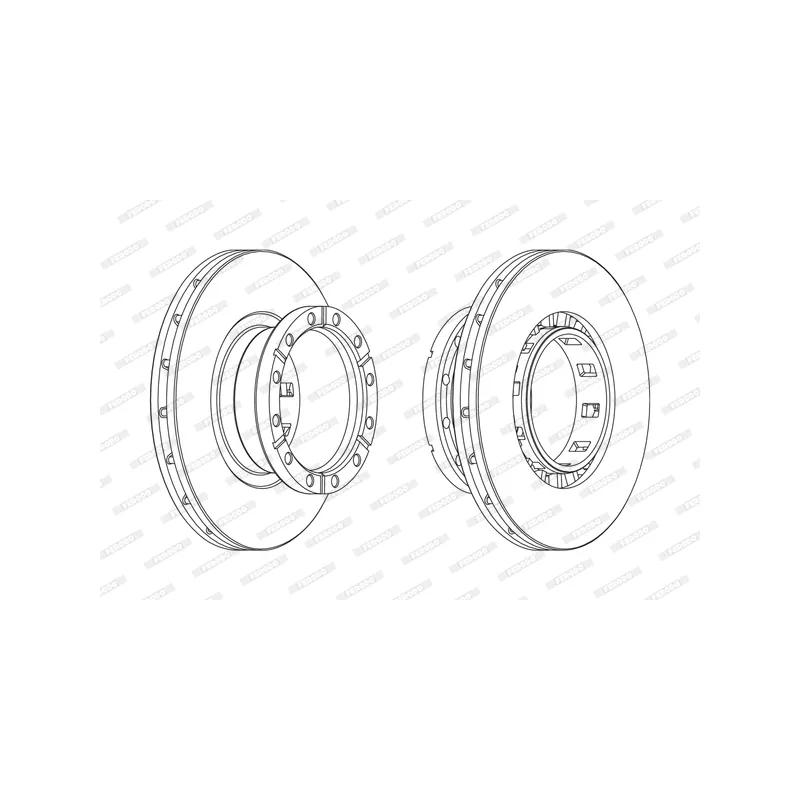 Jeu de 2 disques de frein arrière FERODO FCR318A