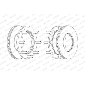 Jeu de 2 disques de frein arrière FERODO