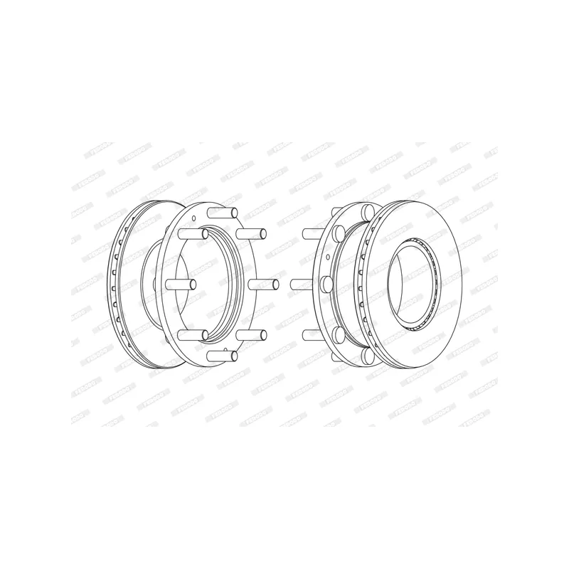 Jeu de 2 disques de frein arrière FERODO FCR308A