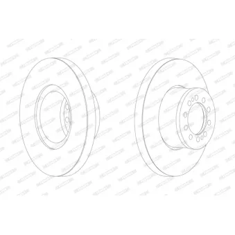 Jeu de 2 disques de frein avant FERODO