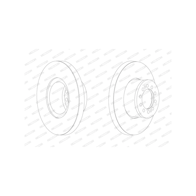 Jeu de 2 disques de frein avant FERODO FCR303A