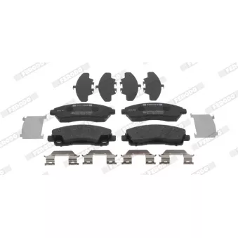 Jeu de 4 plaquettes de frein avant FERODO