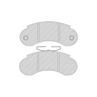 Jeu de 4 plaquettes de frein avant FERODO FDB750