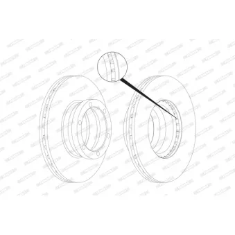 Jeu de 2 disques de frein avant FERODO