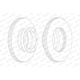Jeu de 2 disques de frein avant FERODO