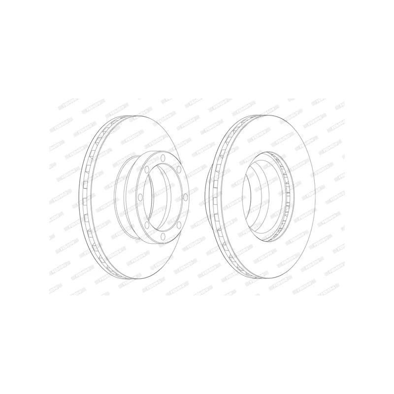 Jeu de 2 disques de frein avant FERODO FCR131A