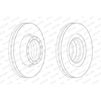 Jeu de 2 disques de frein avant FERODO
