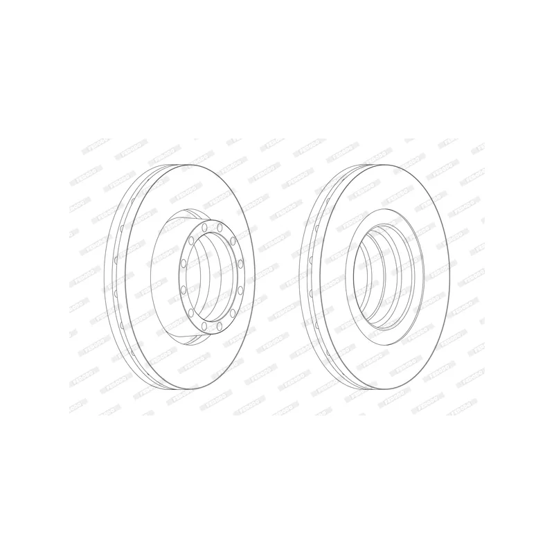 Jeu de 2 disques de frein avant FERODO FCR132A