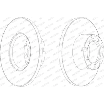 Jeu de 2 disques de frein avant FERODO