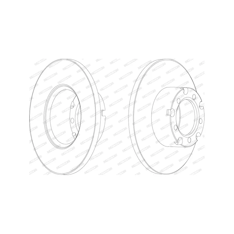 Jeu de 2 disques de frein avant FERODO FCR117A