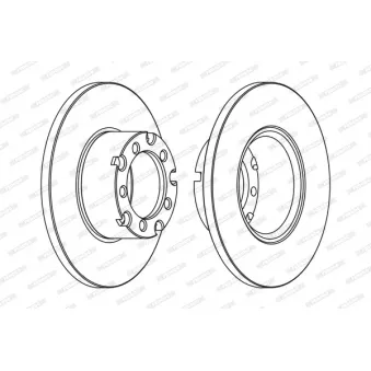 Jeu de 2 disques de frein avant FERODO