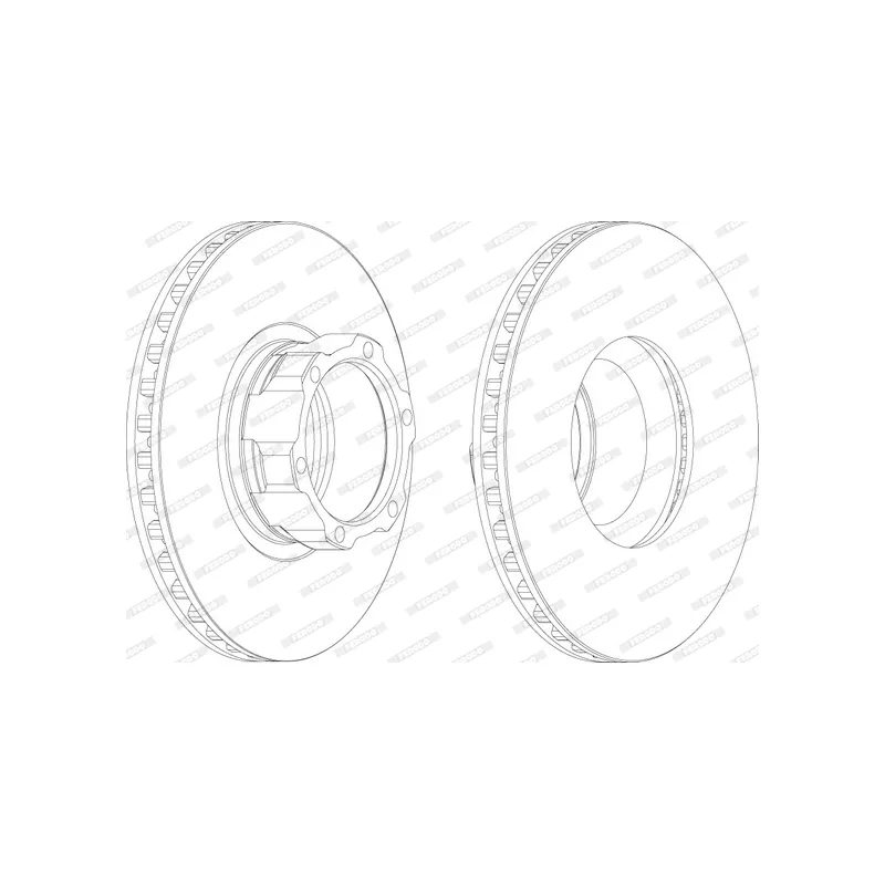 Jeu de 2 disques de frein avant FERODO FCR119A
