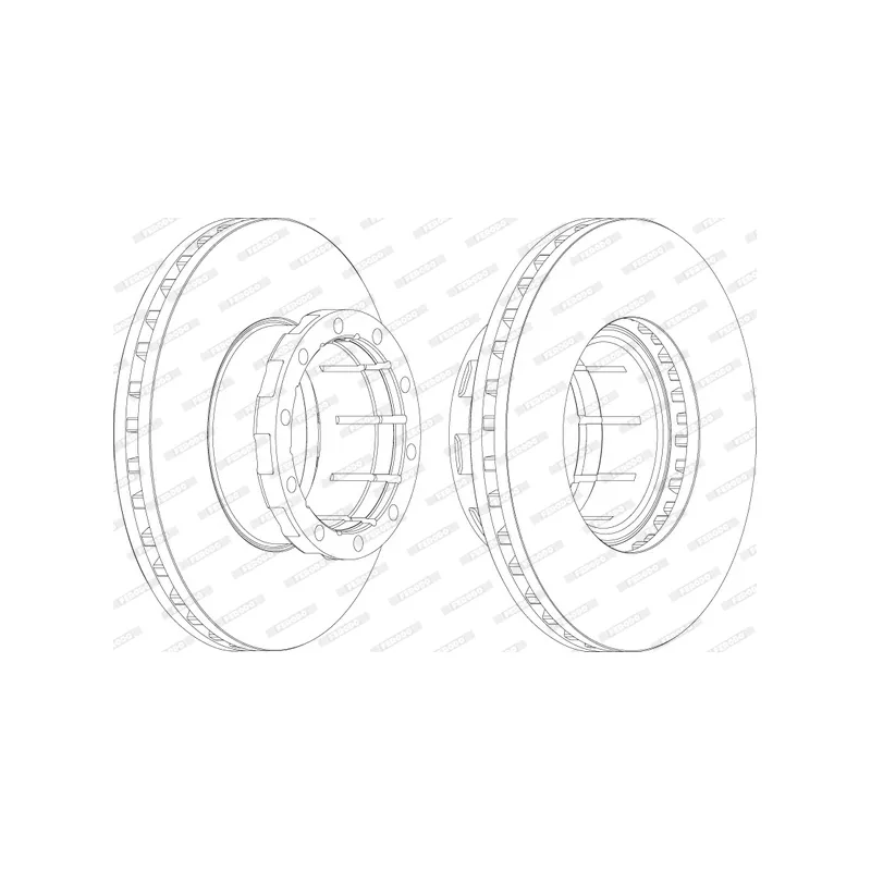 Jeu de 2 disques de frein avant FERODO FCR114A