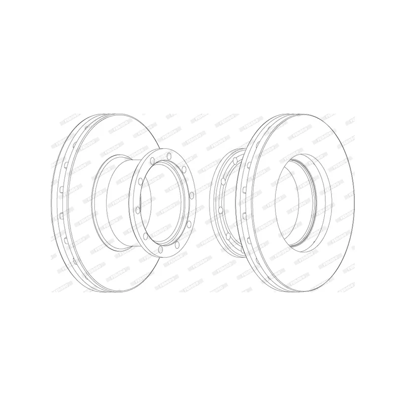 Jeu de 2 disques de frein avant FERODO FCR113A