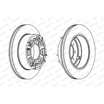 Jeu de 2 disques de frein arrière FERODO