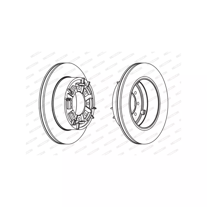 Jeu de 2 disques de frein arrière FERODO FCR140A