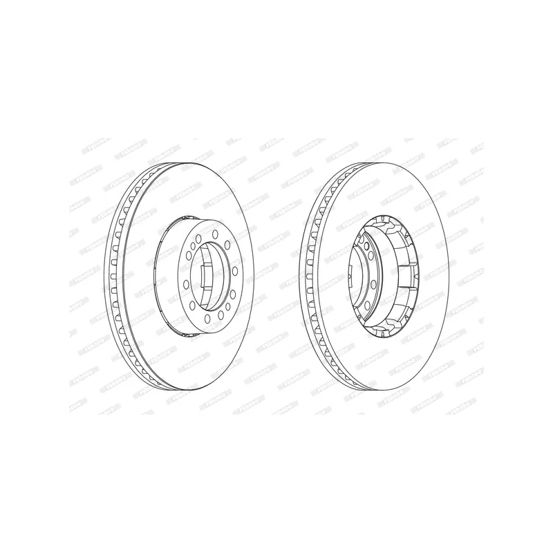 Jeu de 2 disques de frein avant FERODO FCR134A
