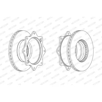 Jeu de 2 disques de frein arrière FERODO