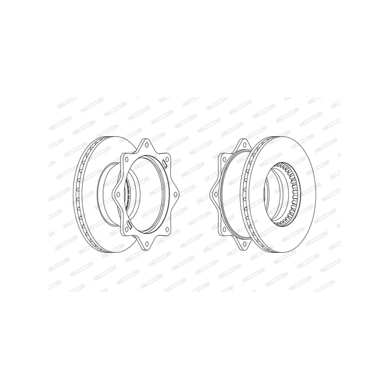 Jeu de 2 disques de frein arrière FERODO FCR142A