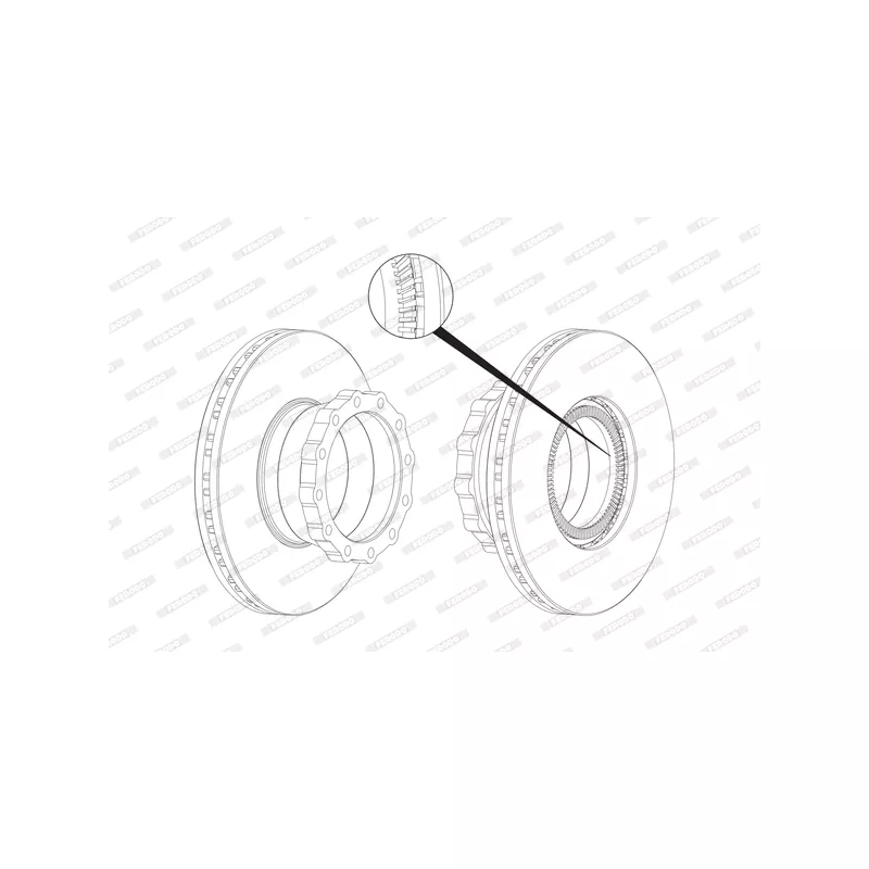 Jeu de 2 disques de frein arrière FERODO FCR148A