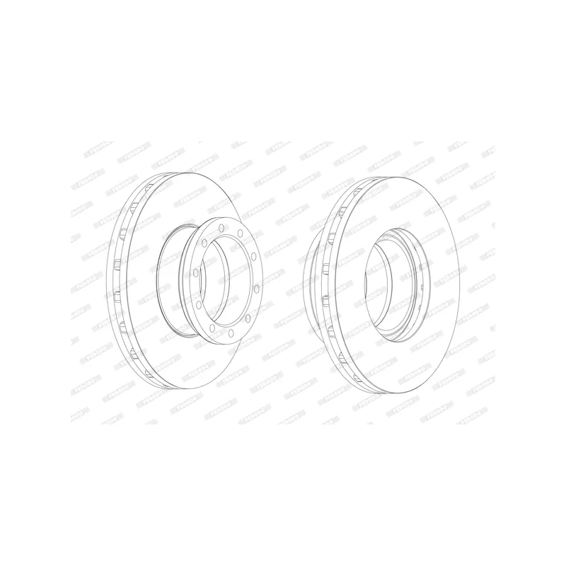 Jeu de 2 disques de frein avant FERODO FCR151A