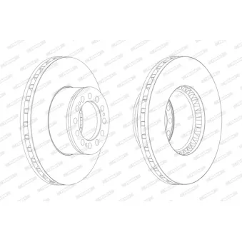 Jeu de 2 disques de frein avant FERODO