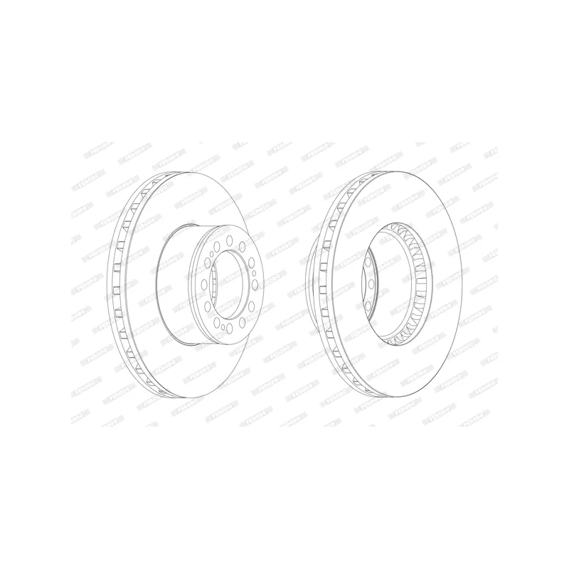 Jeu de 2 disques de frein avant FERODO FCR181A