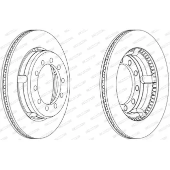 Jeu de 2 disques de frein avant FERODO