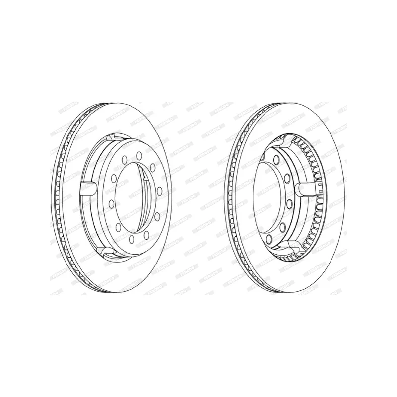Jeu de 2 disques de frein avant FERODO FCR179A