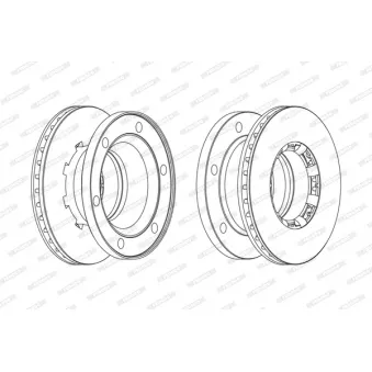 Jeu de 2 disques de frein avant FERODO