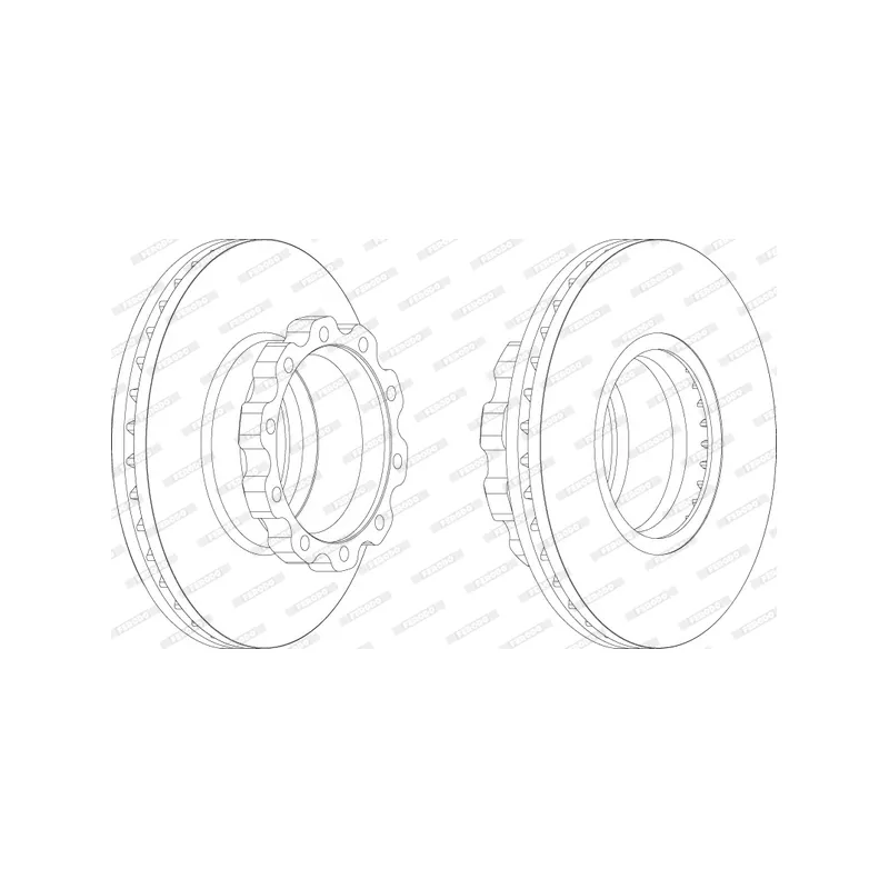 Jeu de 2 disques de frein avant FERODO FCR160A