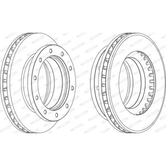 Jeu de 2 disques de frein avant FERODO