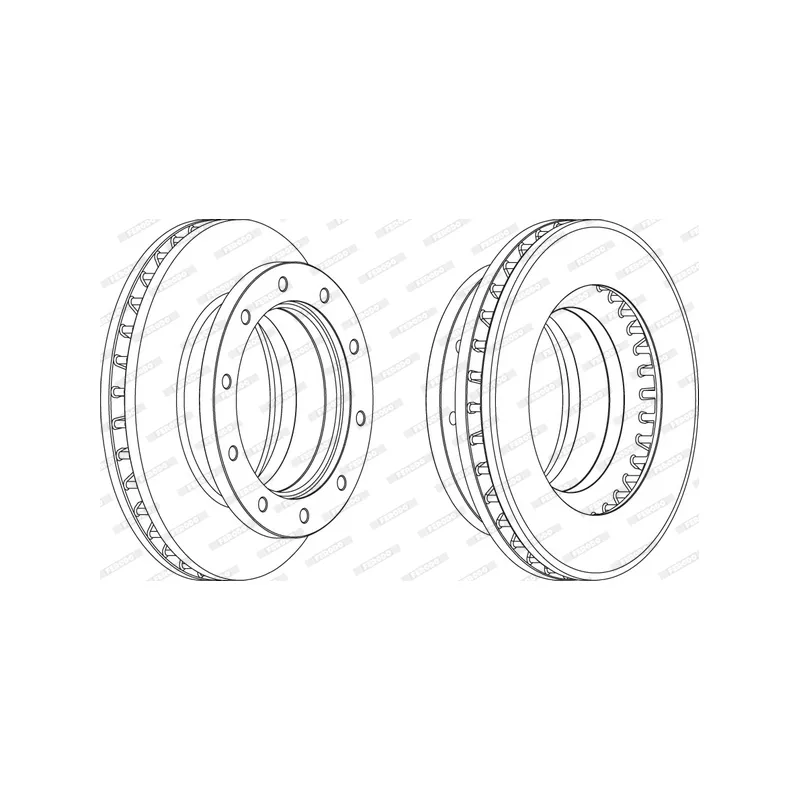 Jeu de 2 disques de frein avant FERODO FCR159A