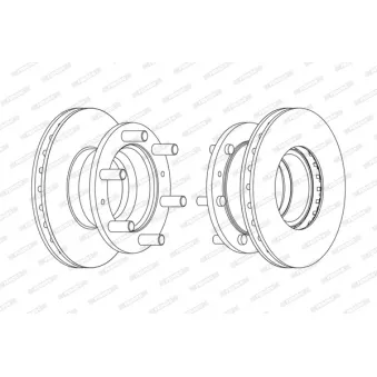 Jeu de 2 disques de frein arrière FERODO