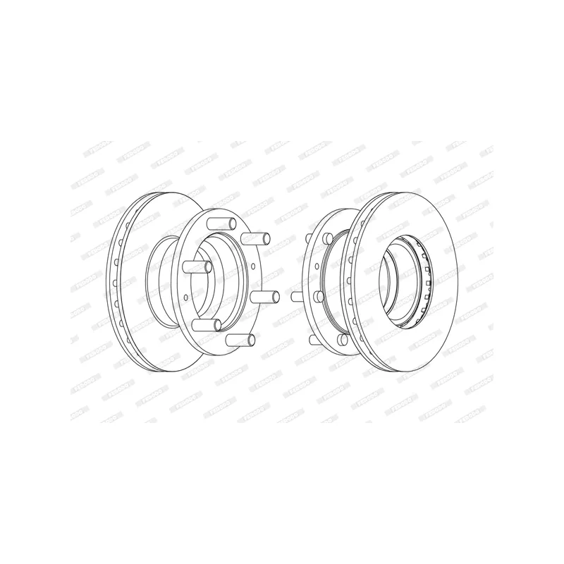 Jeu de 2 disques de frein arrière FERODO FCR157A