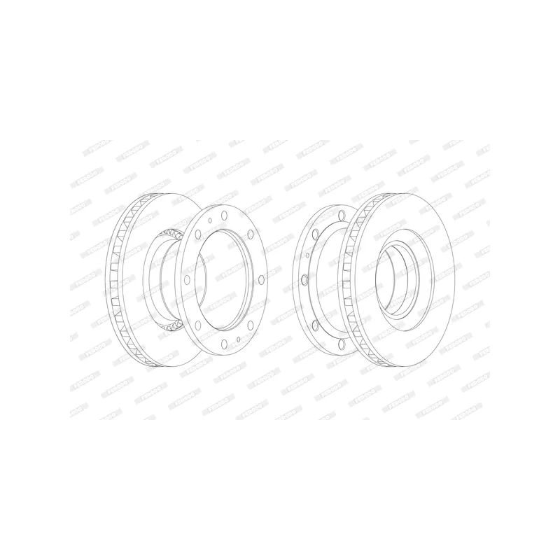 Jeu de 2 disques de frein avant FERODO FCR111A