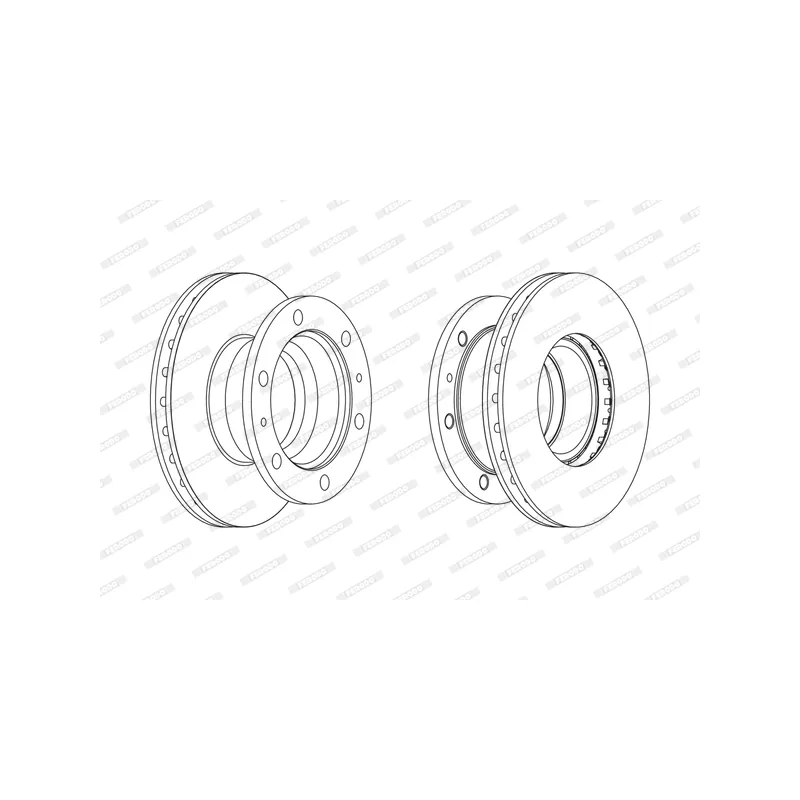 Jeu de 2 disques de frein avant FERODO FCR105A