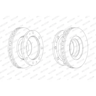 Jeu de 2 disques de frein avant FERODO